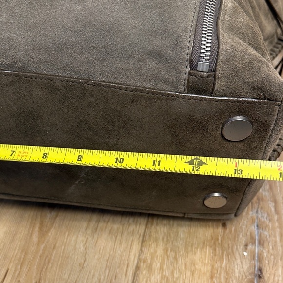 All Saints Fleur De Lis East West Tote Bag grey/brown cow leather - Picture 8 of 13